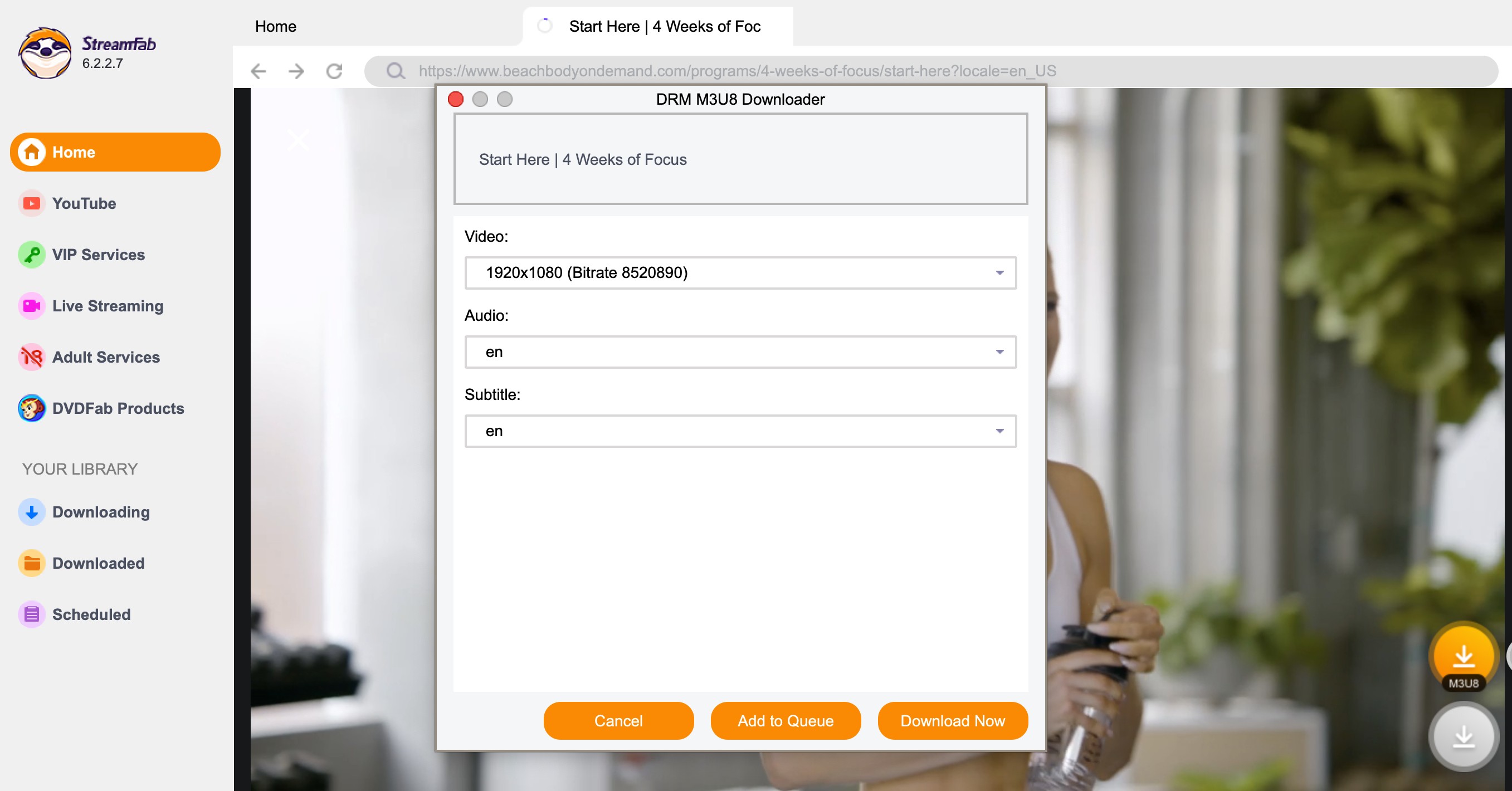 how to download video from m3u8 on pc in 2025: step 3 of streamfab